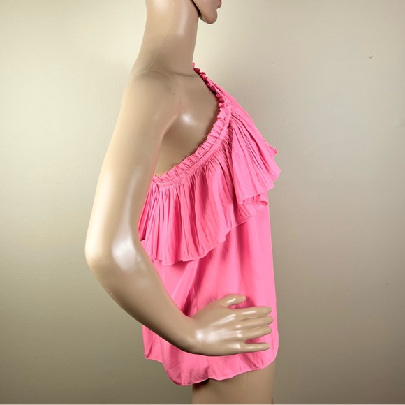RAMY BROOK PINK RUFFLE ONE-SHOULDER TOP - Picture 5 of 7